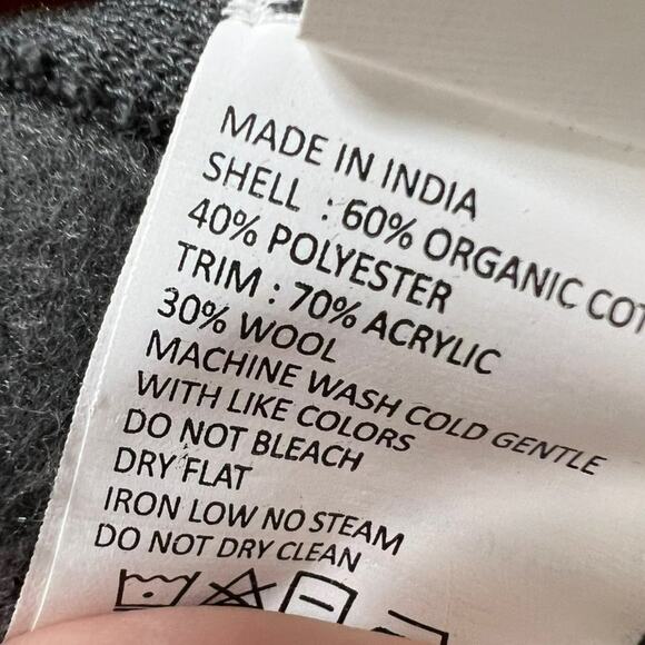 Prana Demure Charcoal Gray Open Draped Cardigan Sweater small - Picture 8 of 8